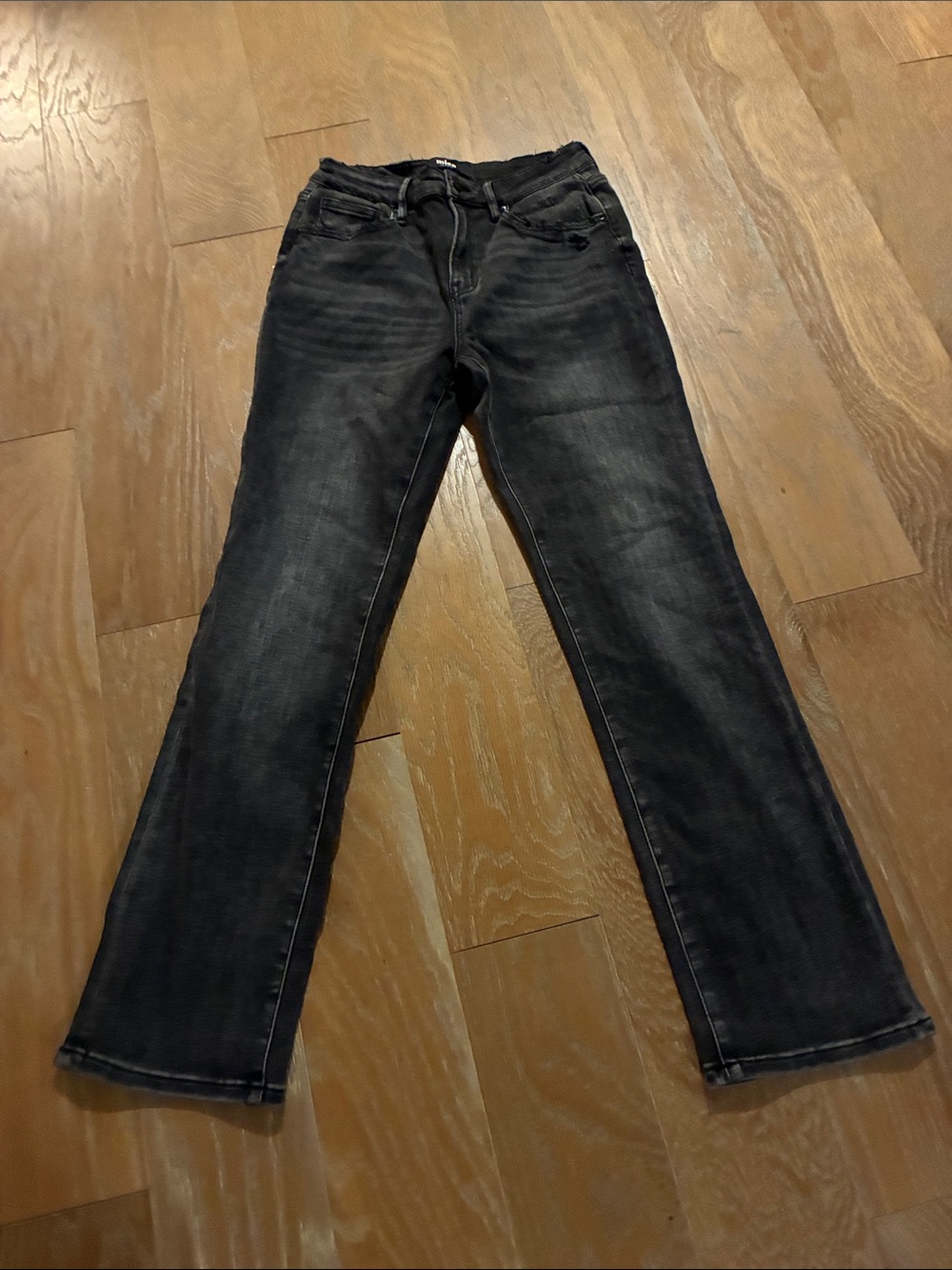 Black Straight-Leg Jeans